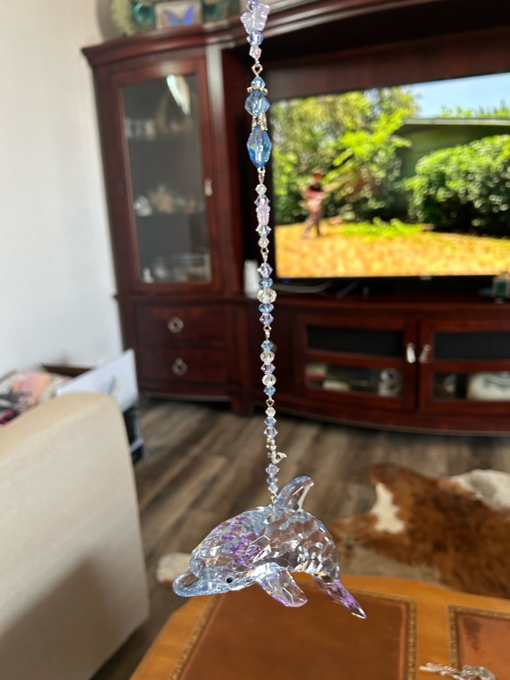 Dolphin sun catcher Light Blue and Lavender